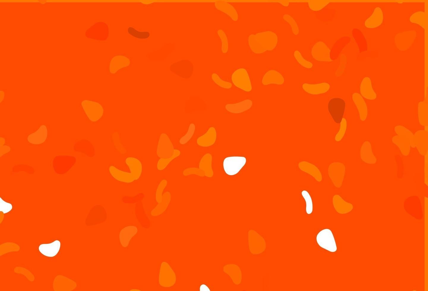 Telón de fondo de vector naranja claro con formas abstractas.