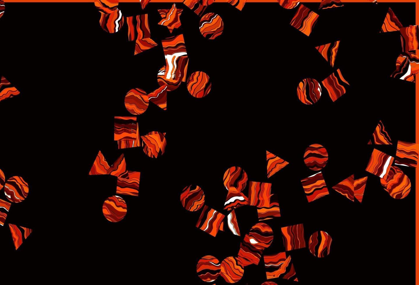 Light Orange vector backdrop with lines, circles, rhombus.