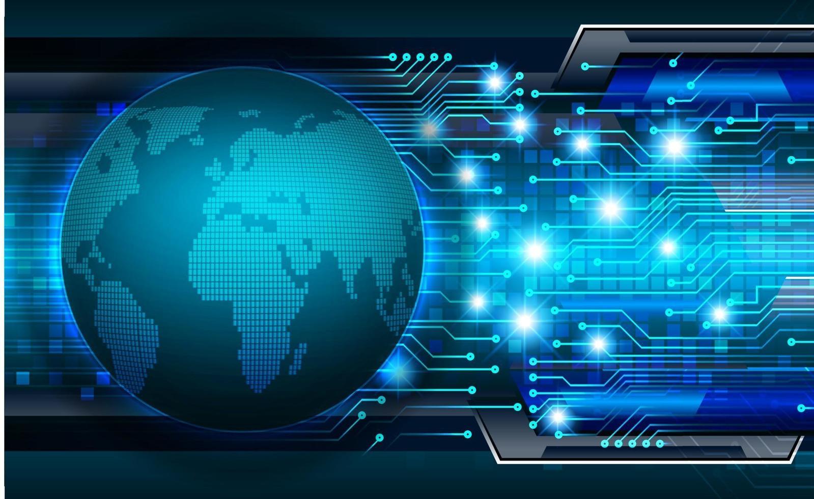 world binary circuit board future technology, blue hud cyber security vector