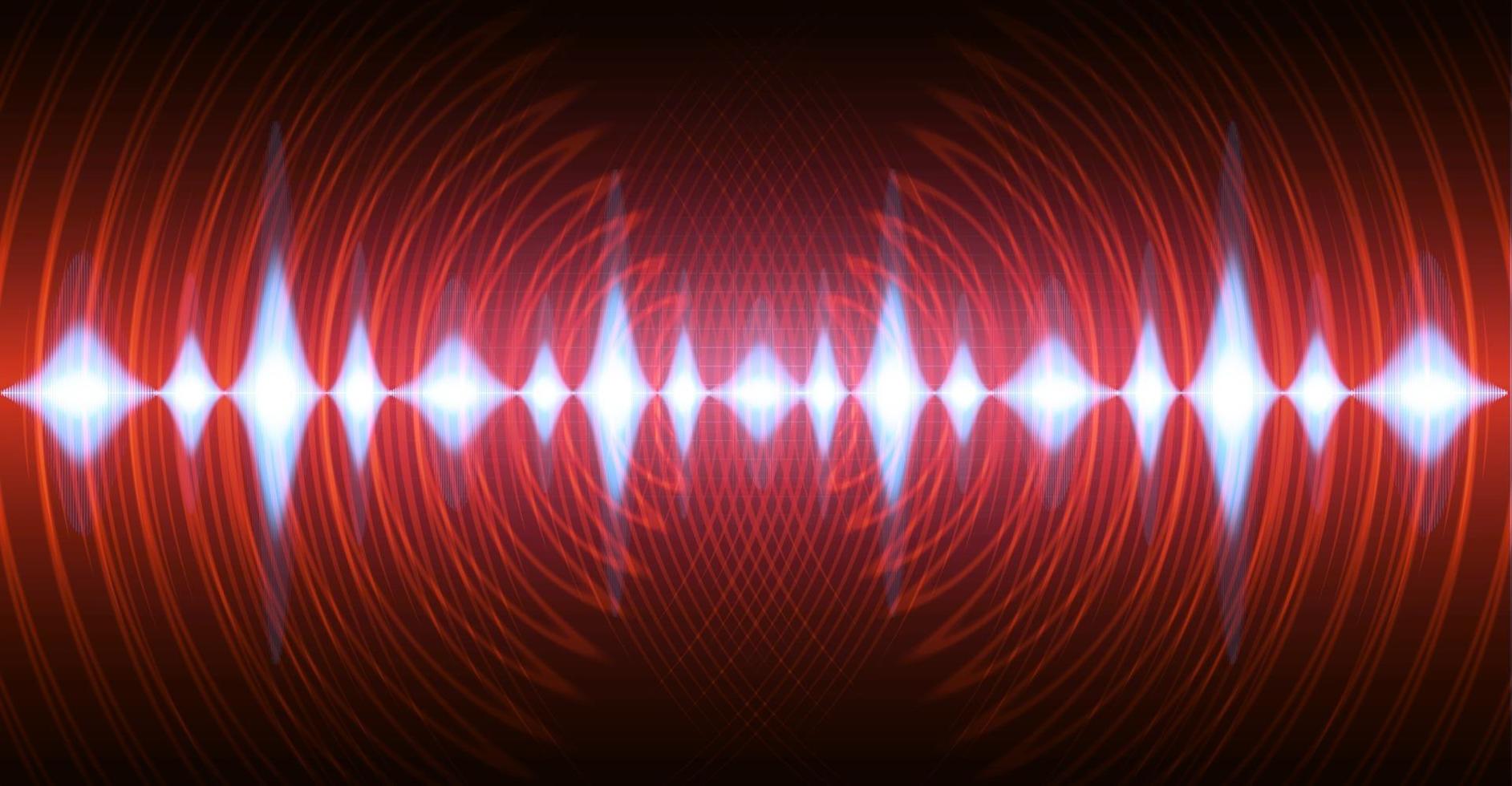 Sound waves oscillating dark light vector