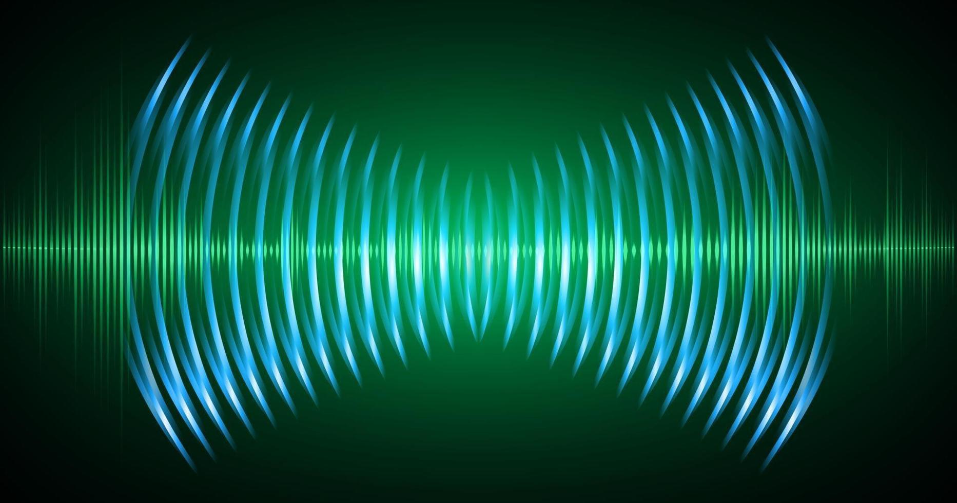 Sound waves oscillating dark light vector