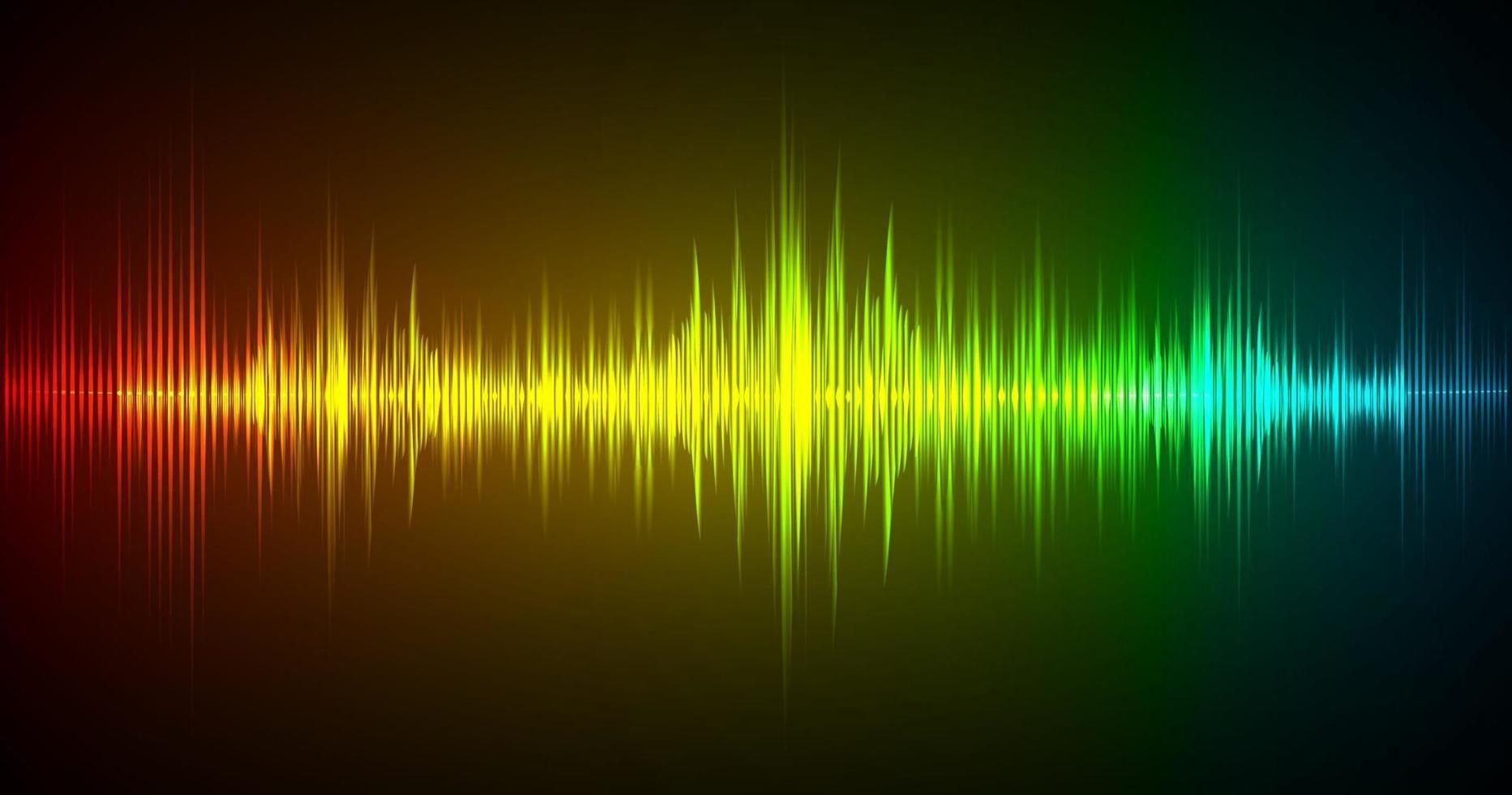 Sound waves oscillating dark light vector