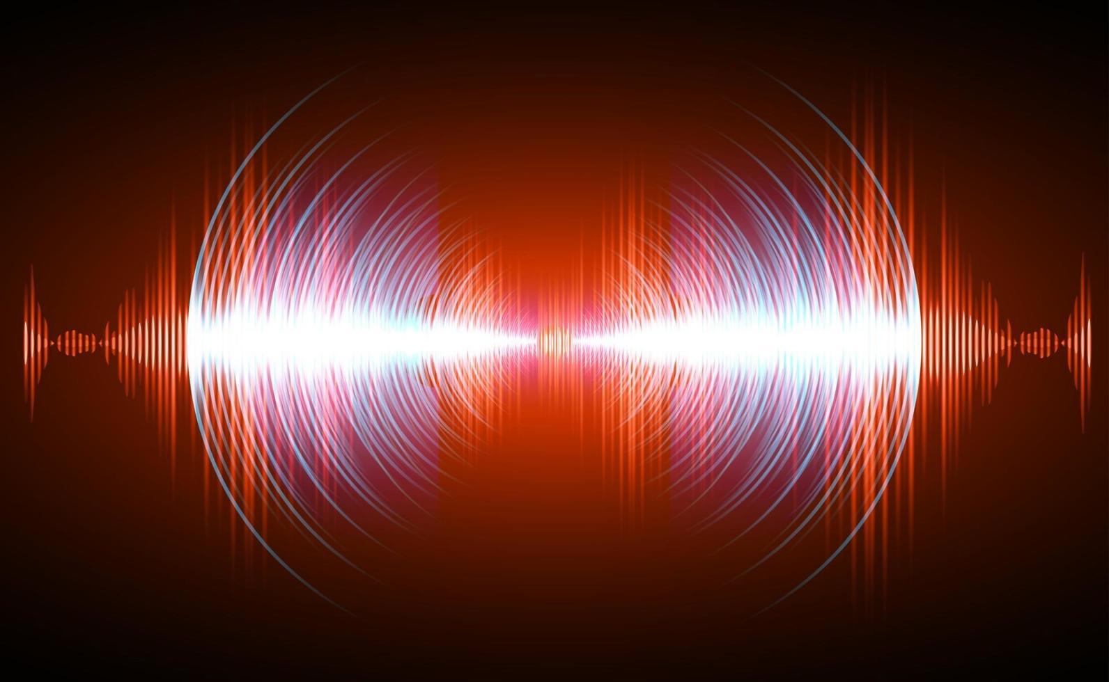 Sound waves oscillating dark light vector