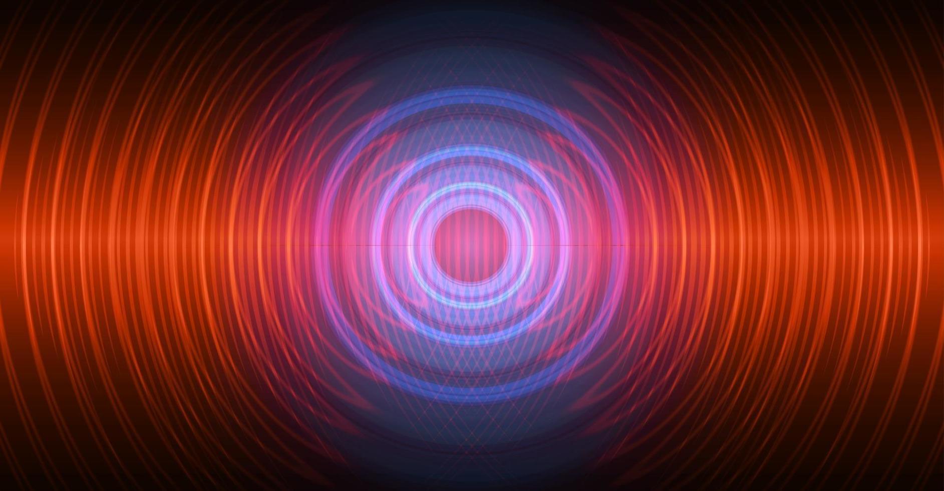 Sound waves oscillating dark light vector