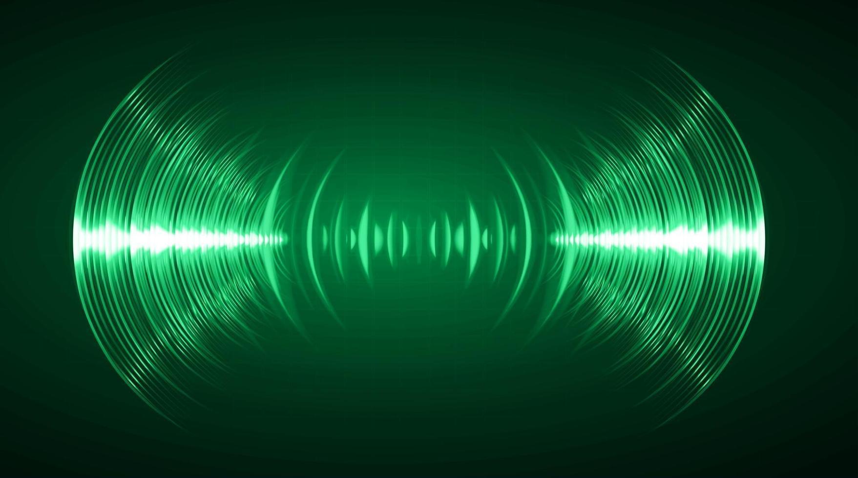 Sound waves oscillating dark light vector