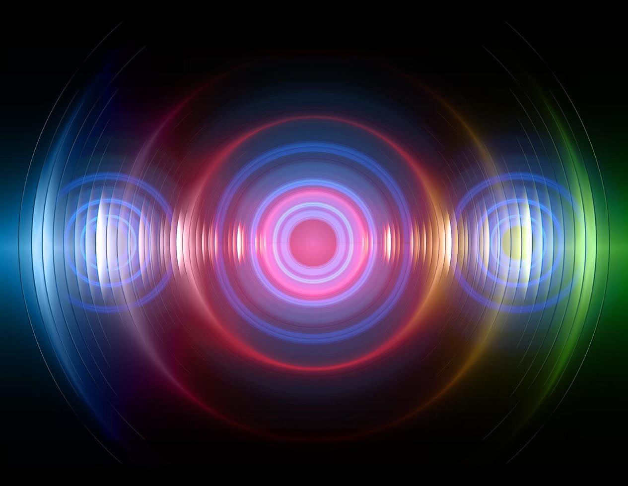 Sound waves oscillating dark light vector