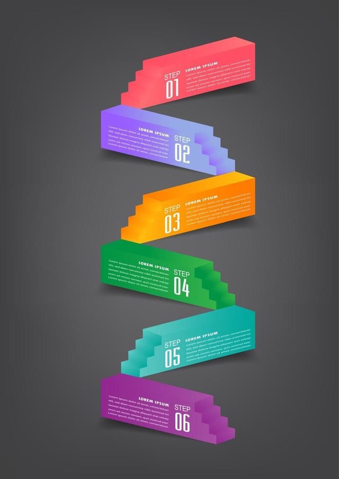 step up of business successful concept. Infographic vector