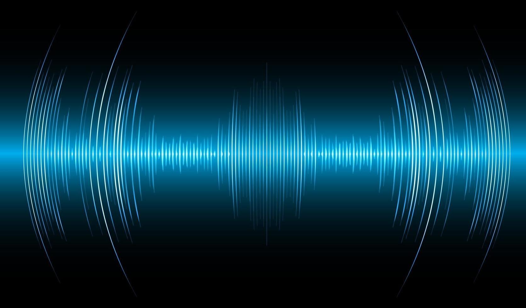 Sound waves oscillating dark light vector