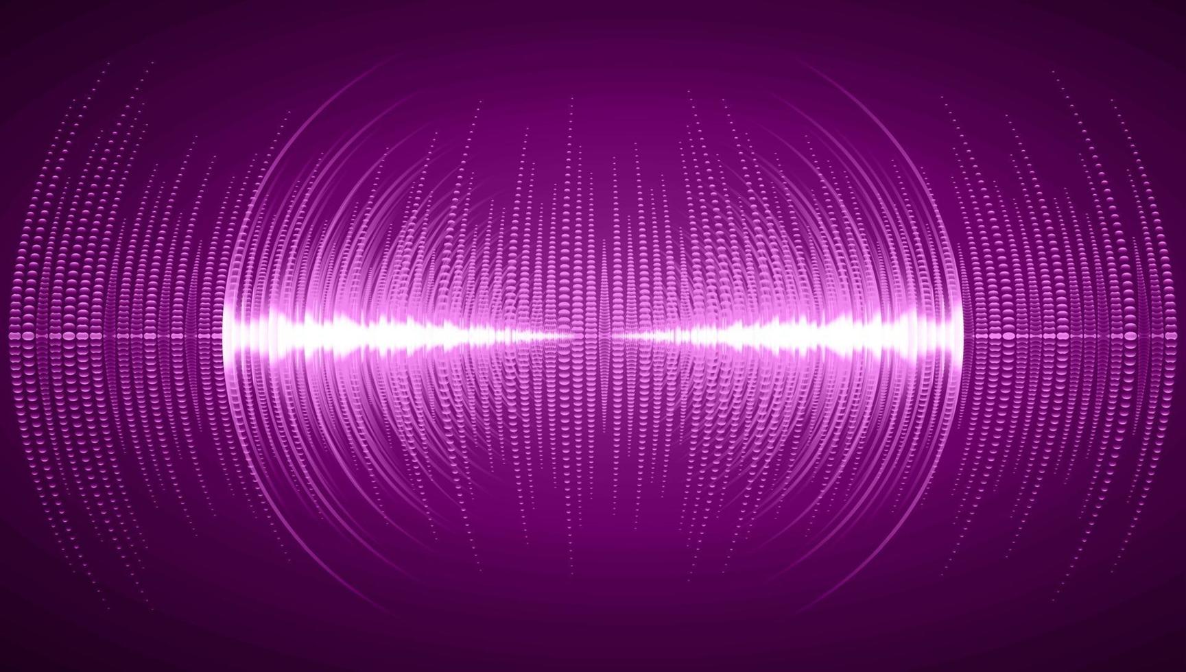Sound waves oscillating dark light vector