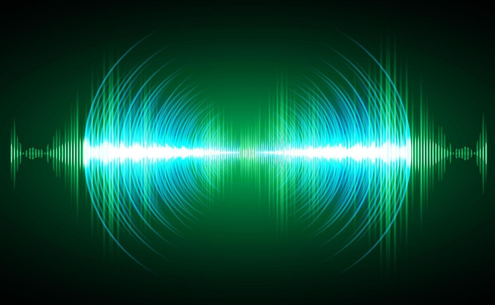 Sound waves oscillating dark light vector