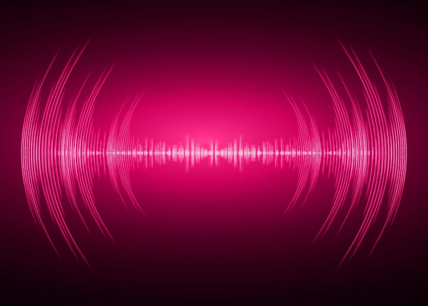 Sound waves oscillating dark light vector