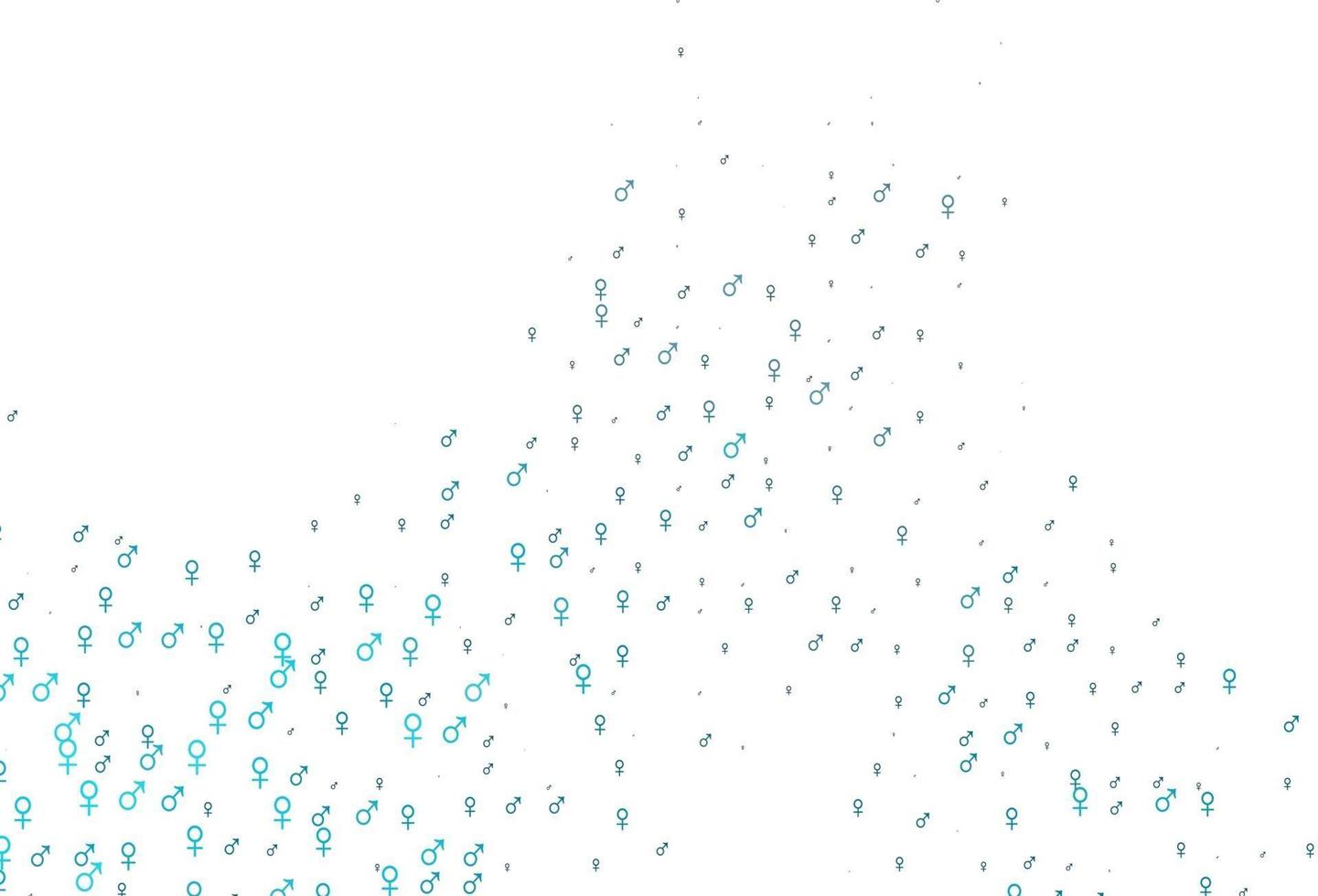 Light blue vector texture with male, female icons.