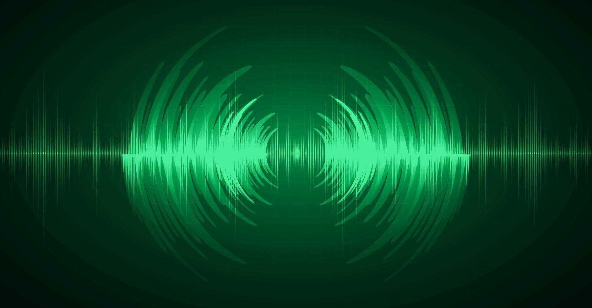 Sound waves oscillating dark light vector