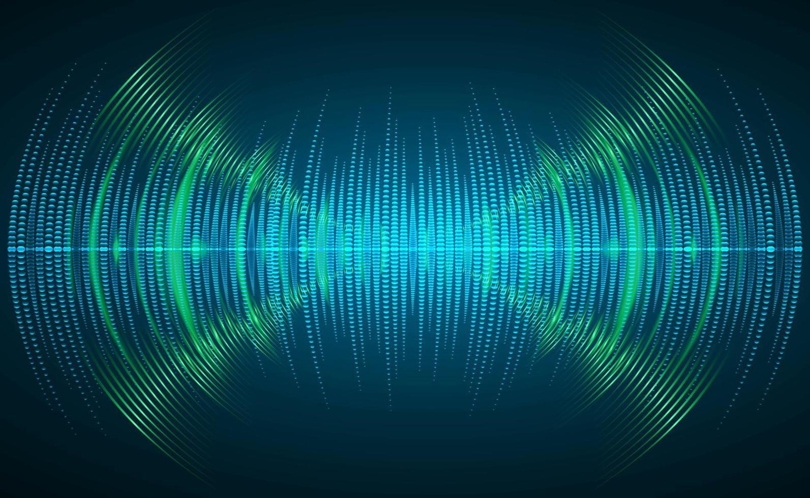Sound waves oscillating dark light vector