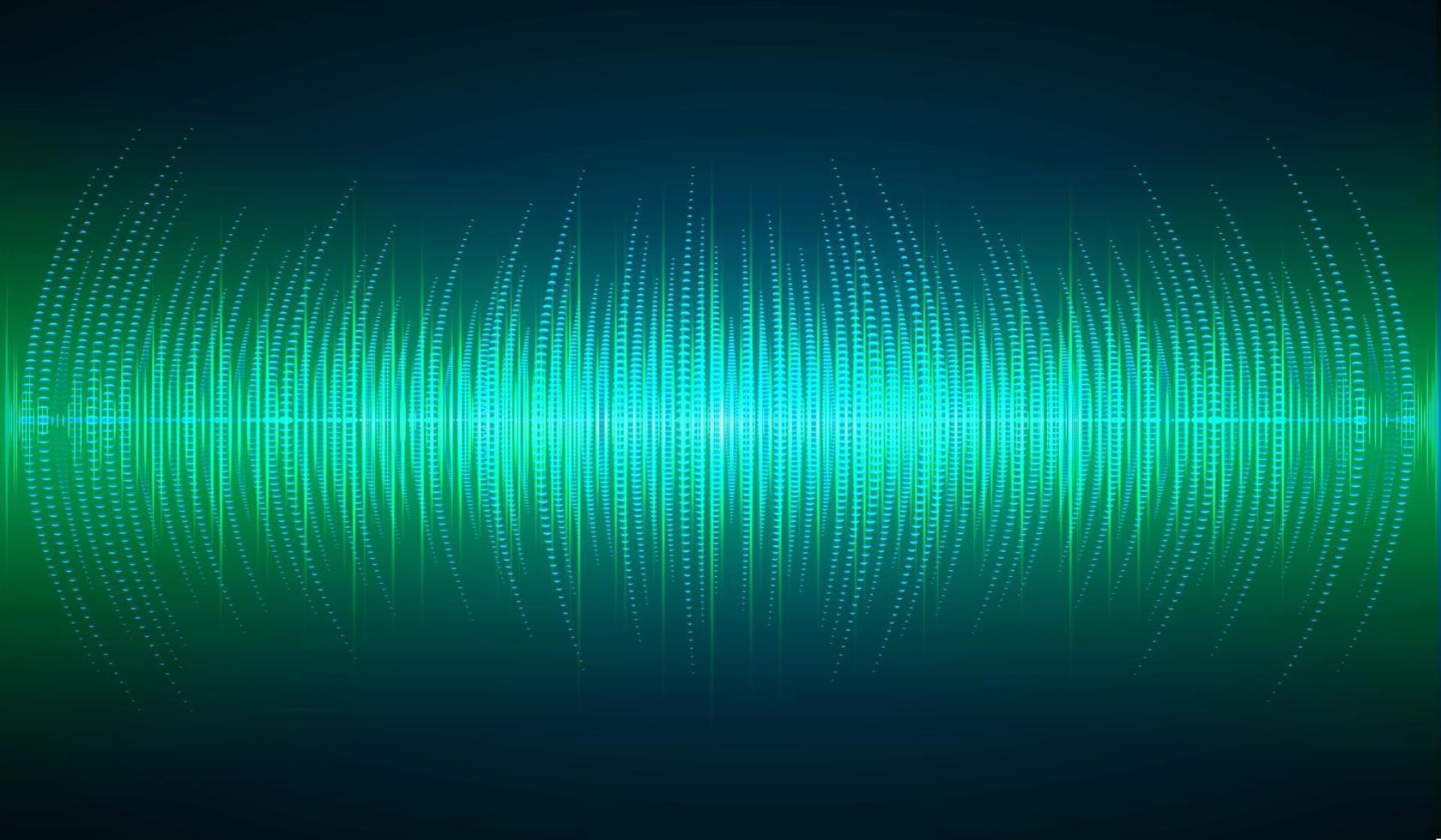 Sound waves oscillating dark light vector