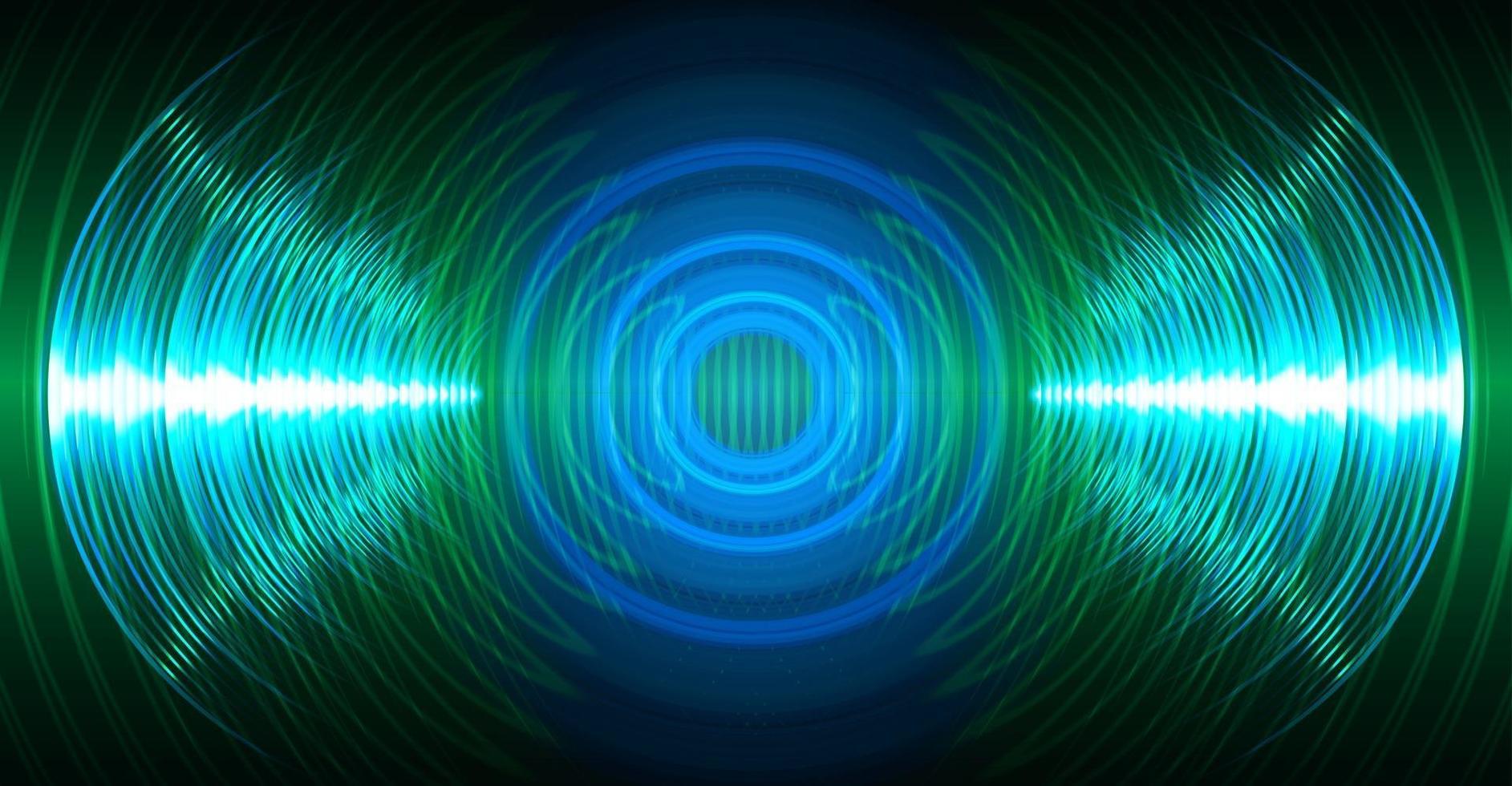 Sound waves oscillating dark light vector