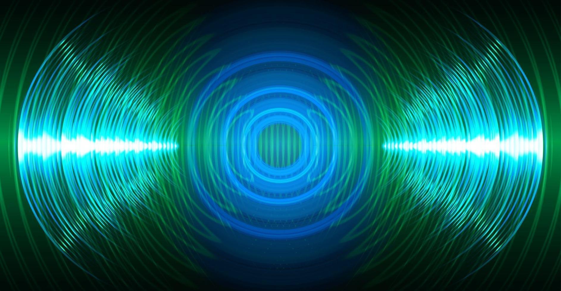 Sound waves oscillating dark light vector