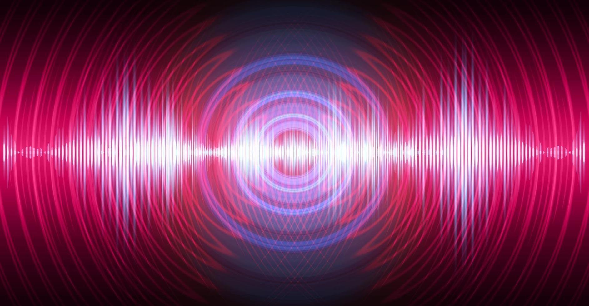 Sound waves oscillating dark light vector