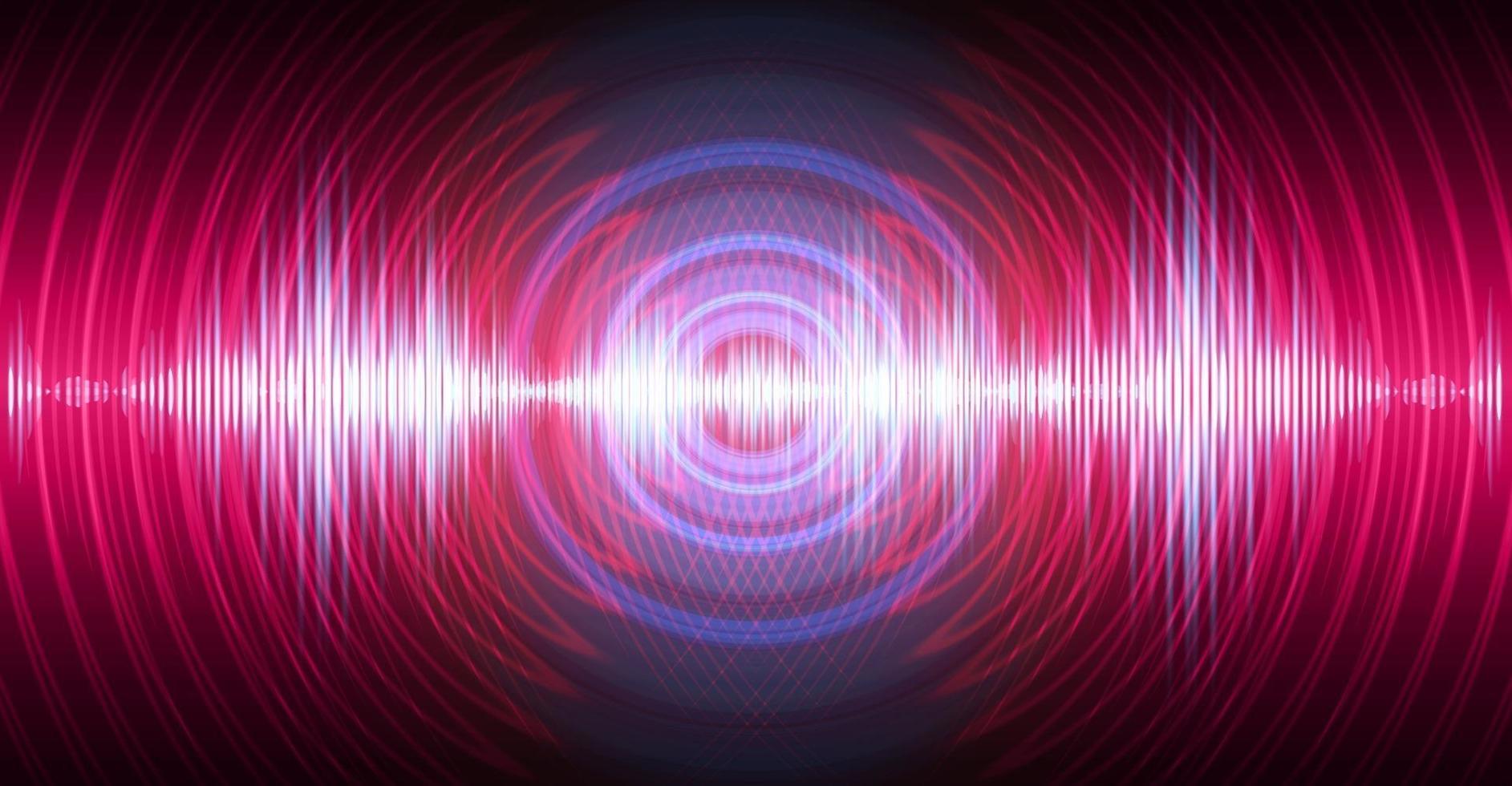 Sound waves oscillating dark light vector