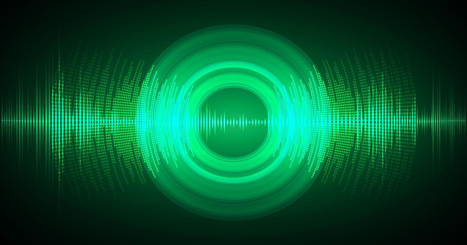 Sound waves oscillating dark light vector