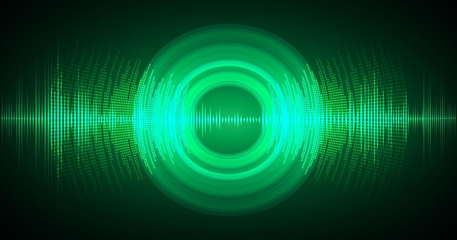 Sound waves oscillating dark light vector