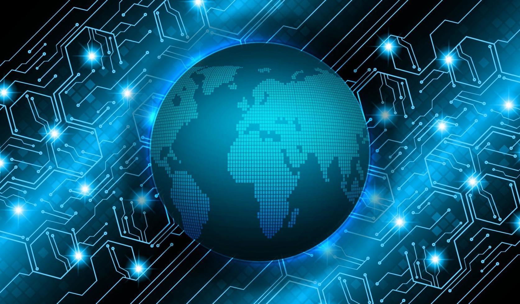 world binary circuit board future technology, blue hud cyber security vector