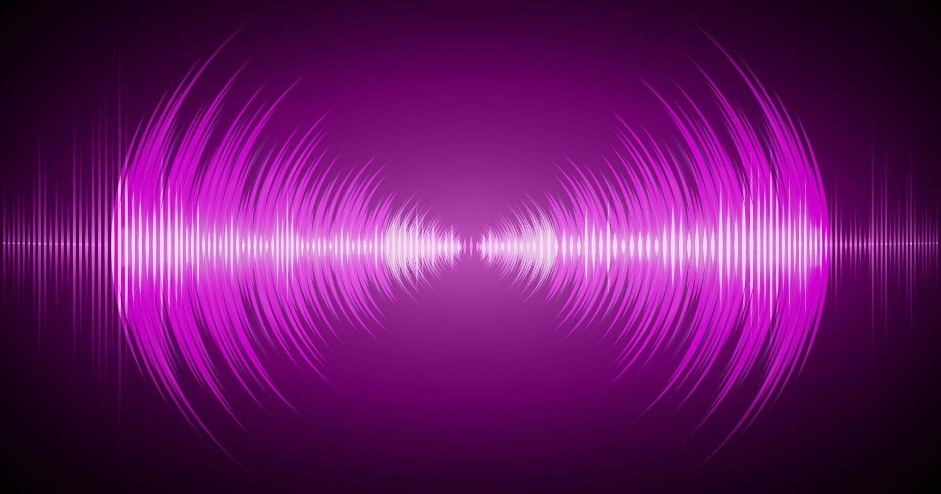 Sound waves oscillating dark light vector