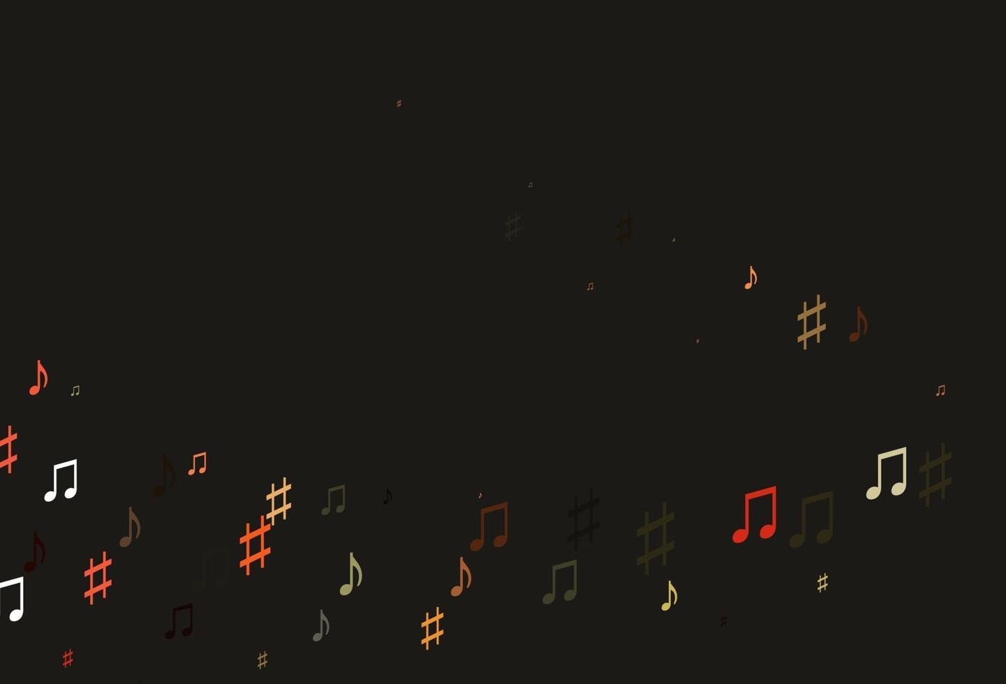 Light Orange vector backdrop with music notes.
