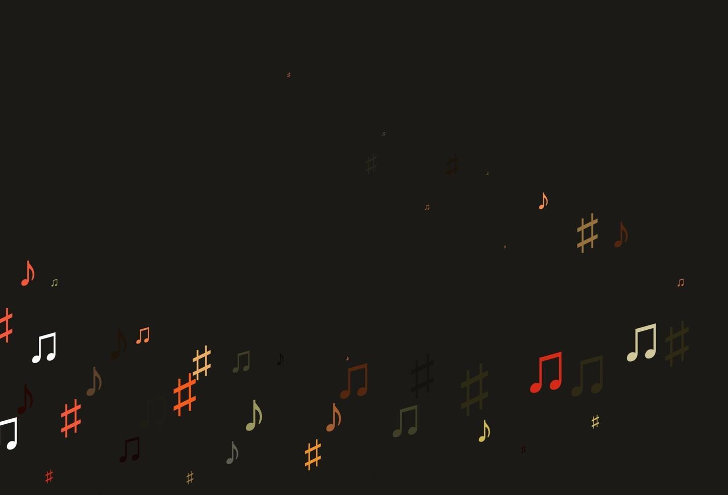 Light Orange vector backdrop with music notes.