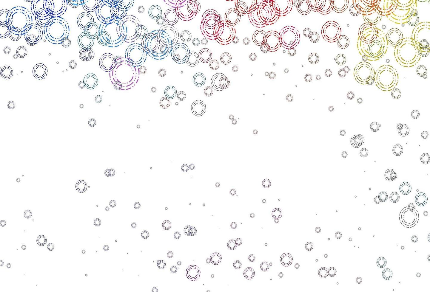 Fondo de vector de arco iris multicolor claro con puntos.