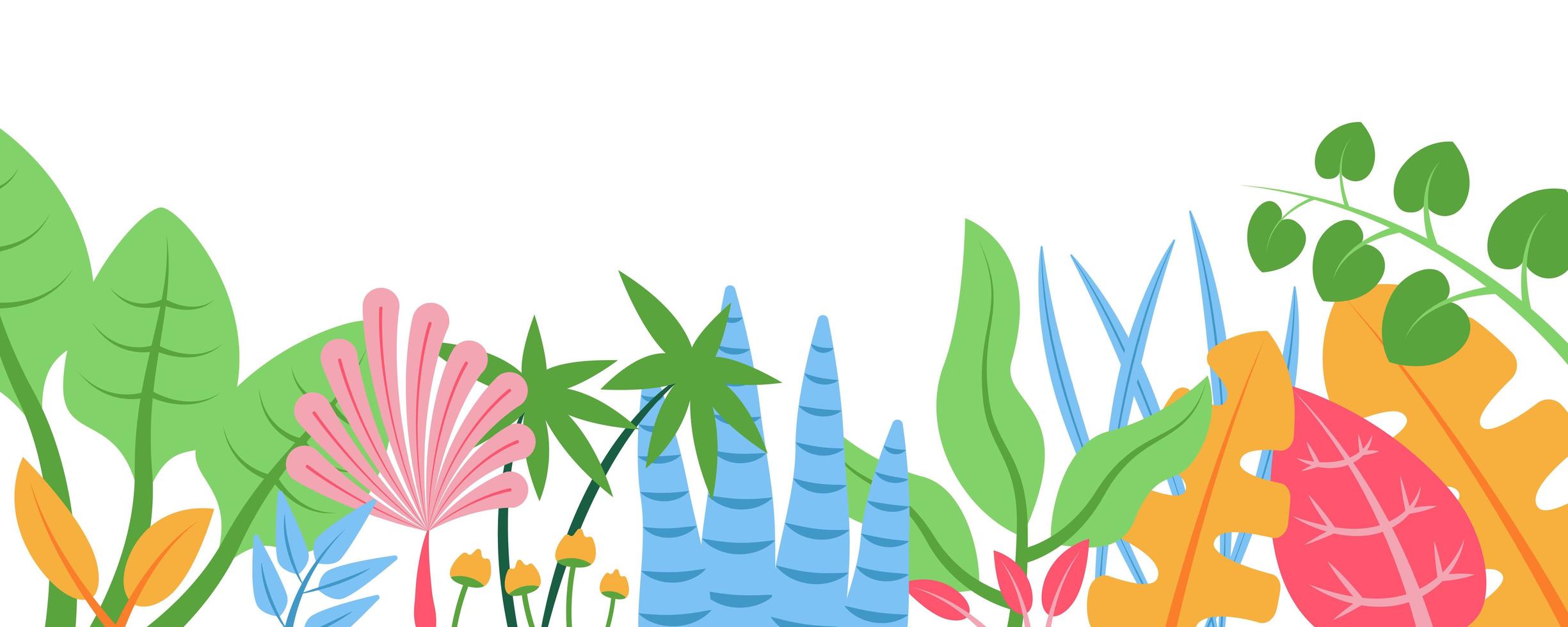 Summer nature background with floral pattern vector