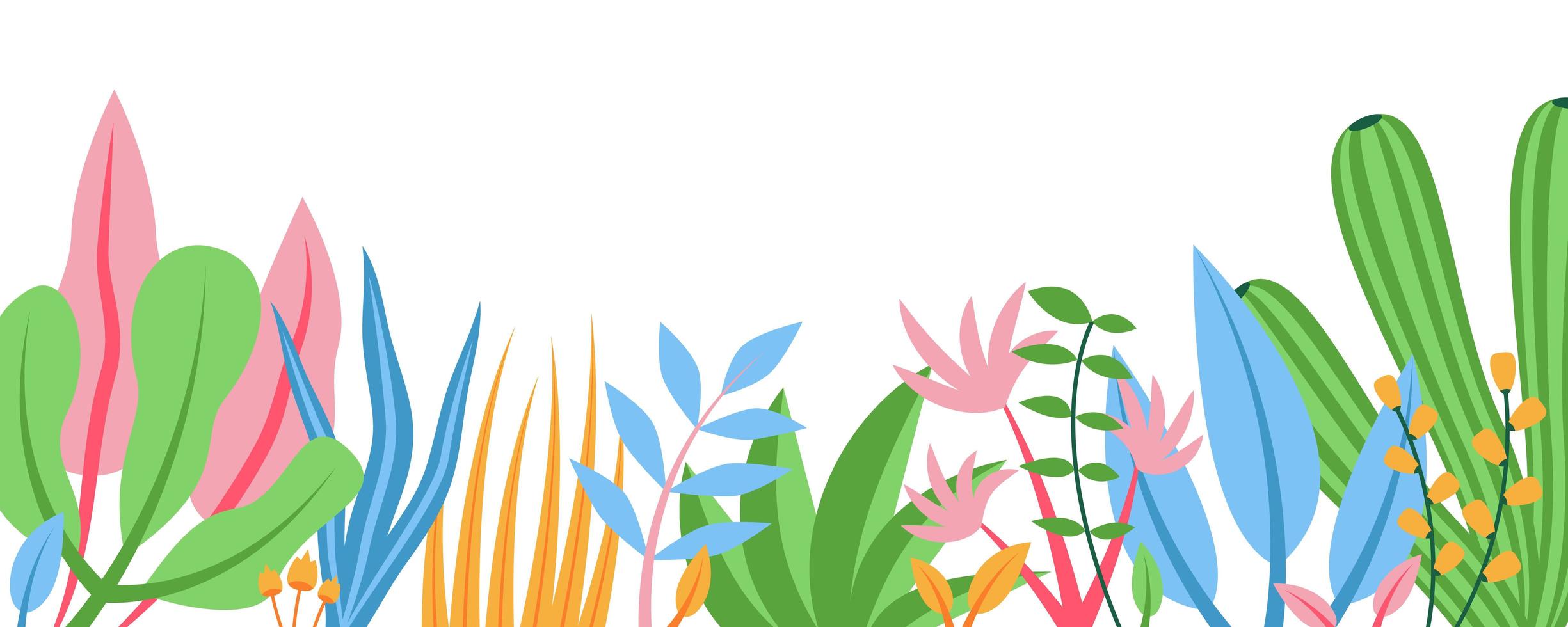 Summer nature background with floral pattern vector