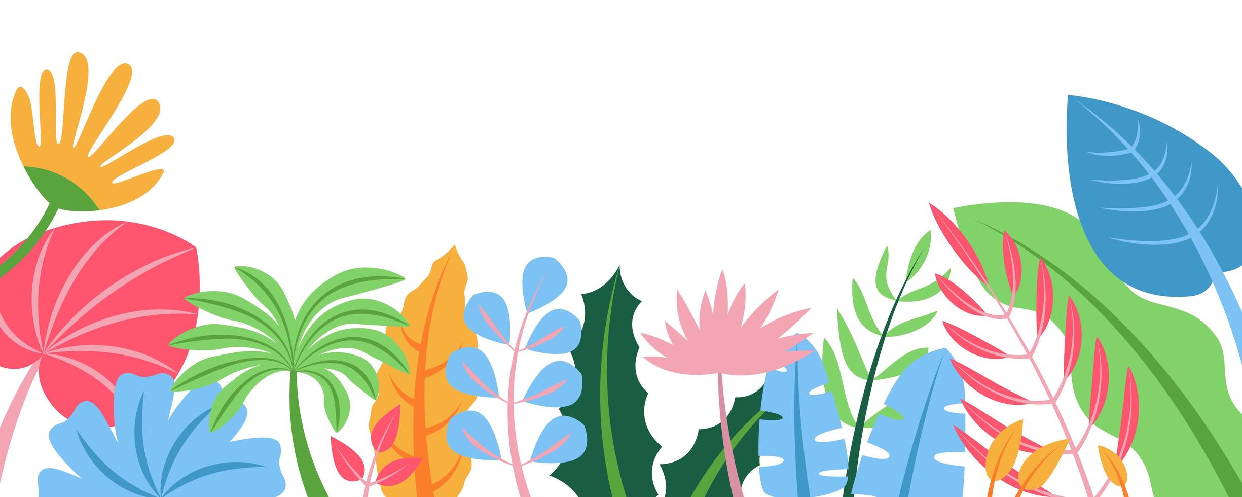 Summer nature background with floral pattern vector