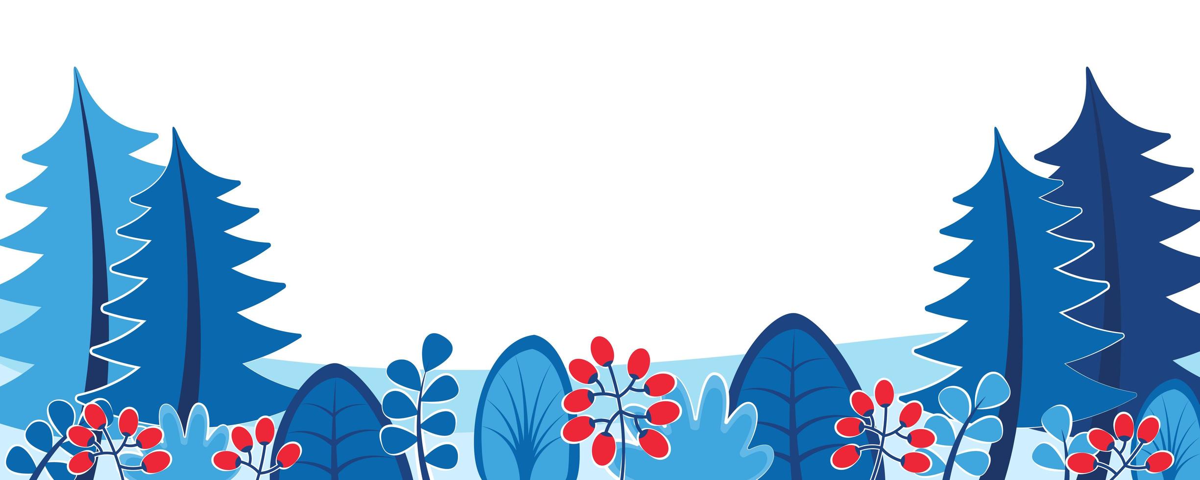 Winter nature background with landscape pattern vector