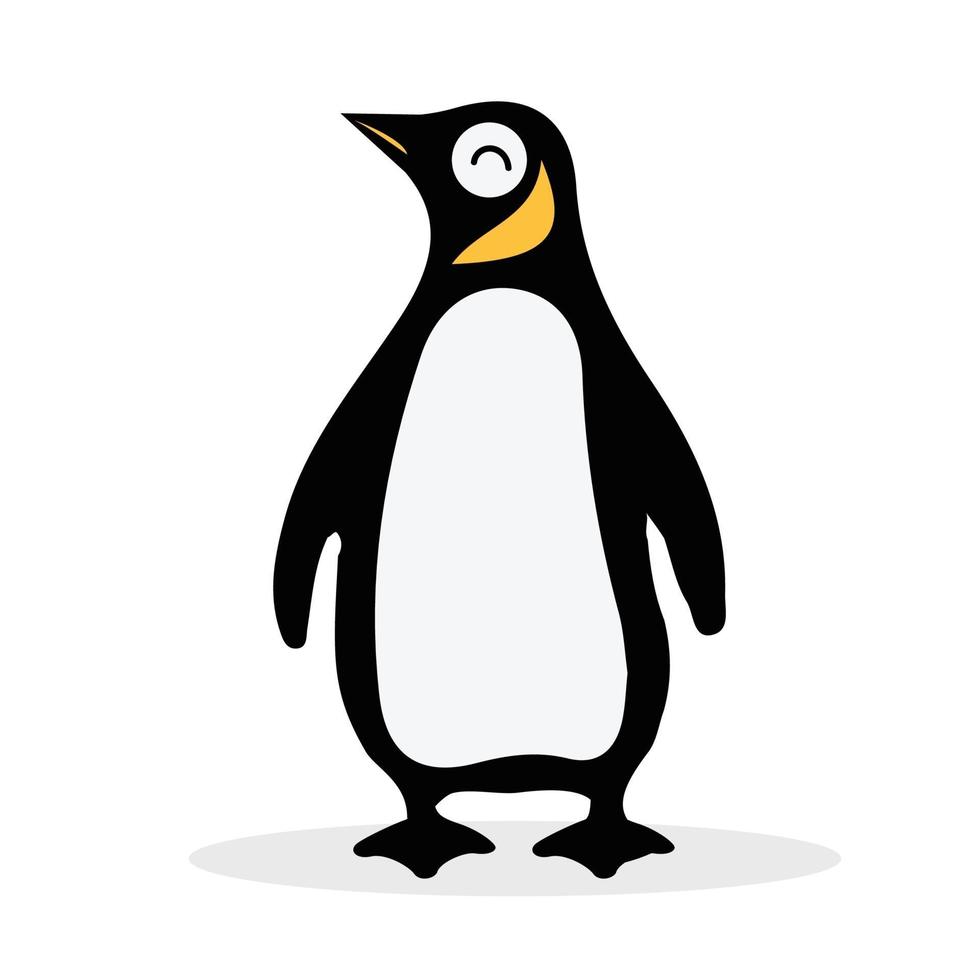 Cute Penguin cartoon icon isolated vector