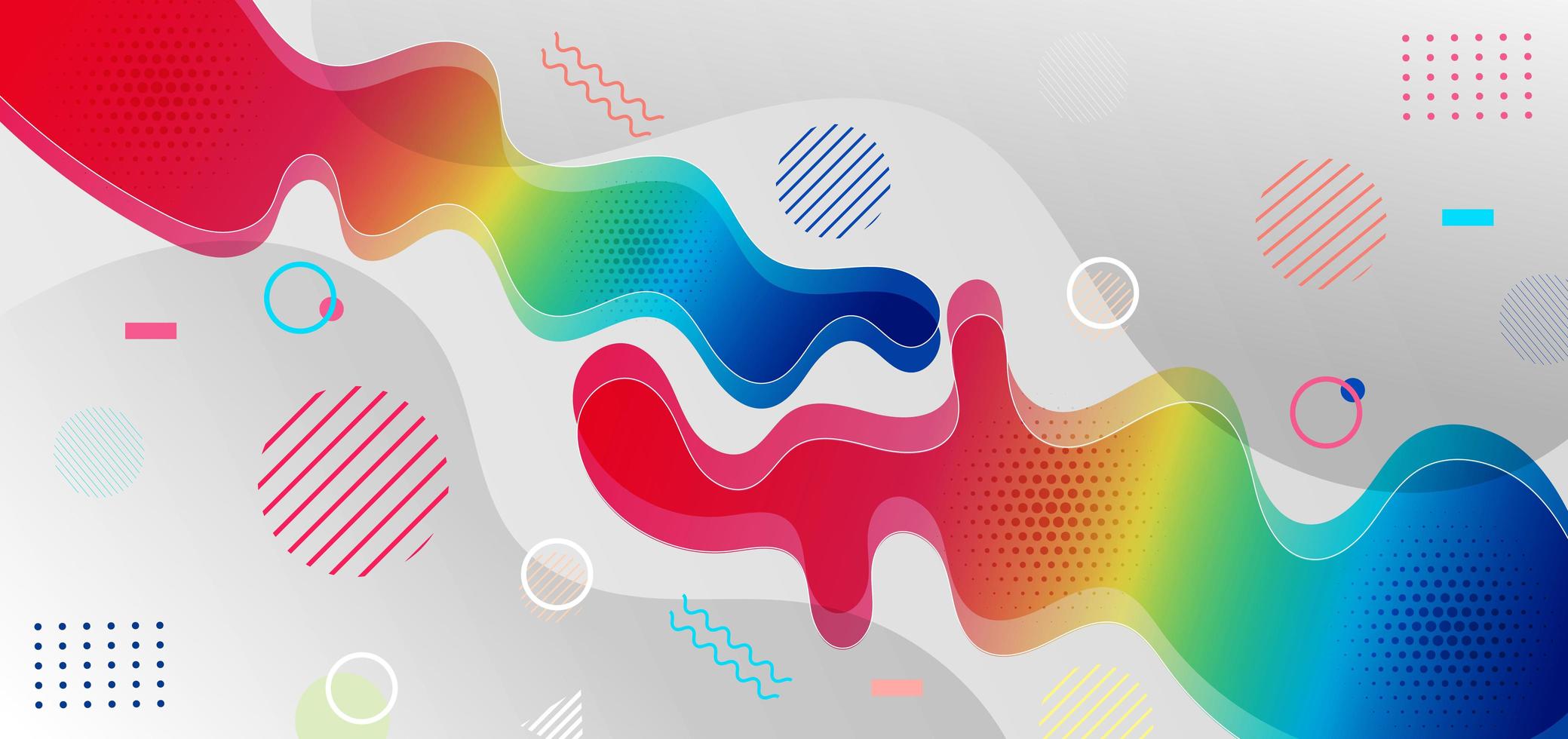 Modern background with fluid shape colorful white background vector