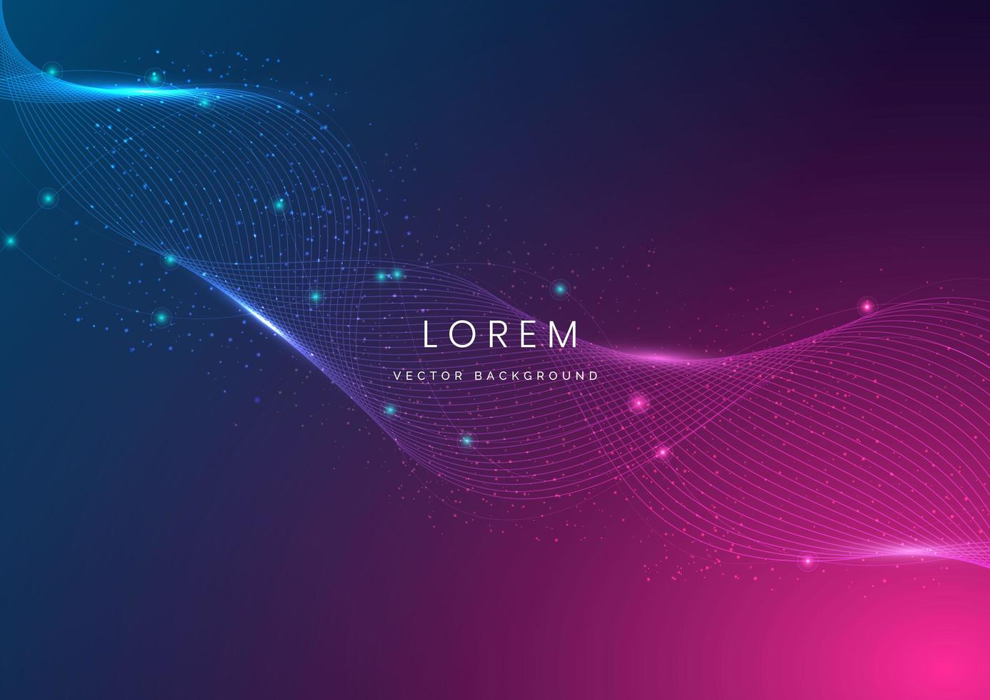 Abstract technology digital lighting futuristic particles background. vector