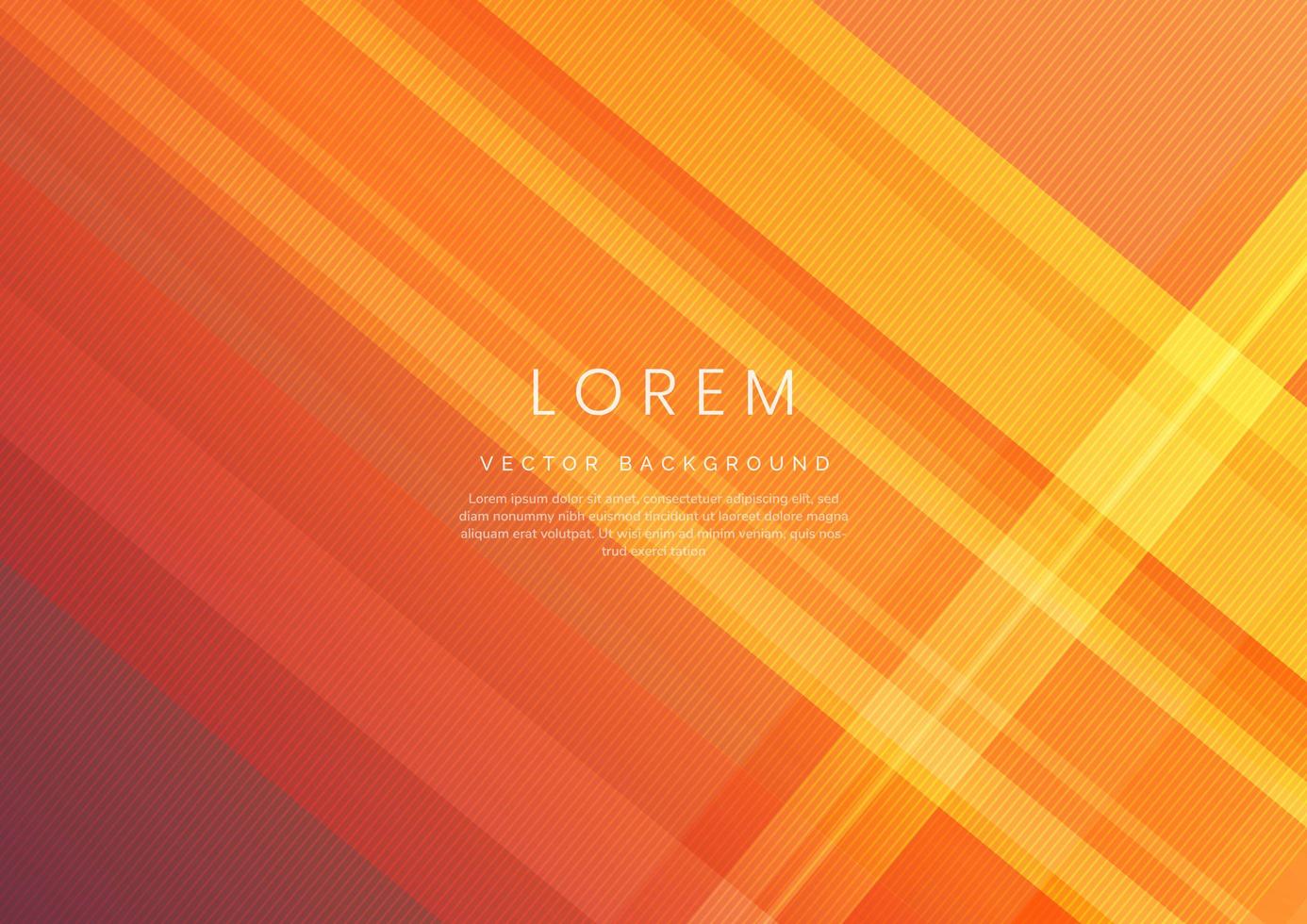 Abstract orange gradient geometric diagonal overlay layer background. vector