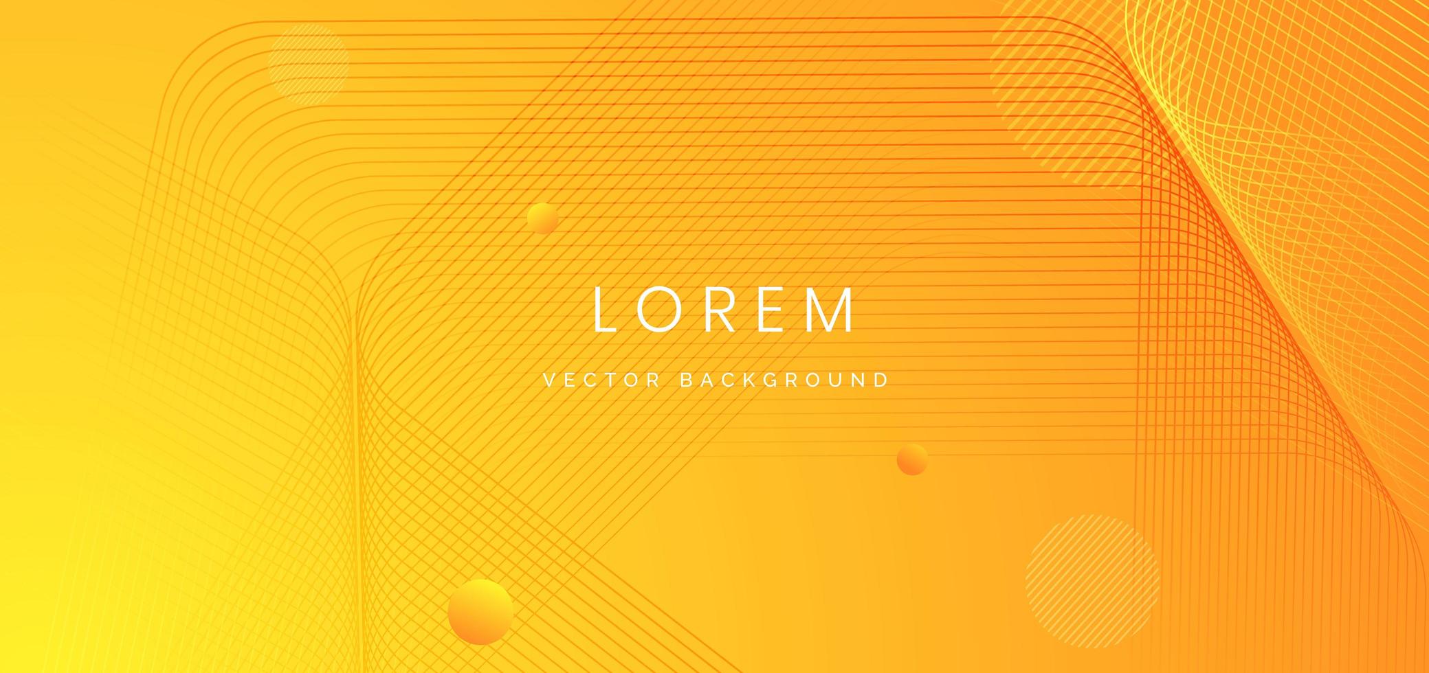Abstract modern yellow gradient background with decor striped lines. vector