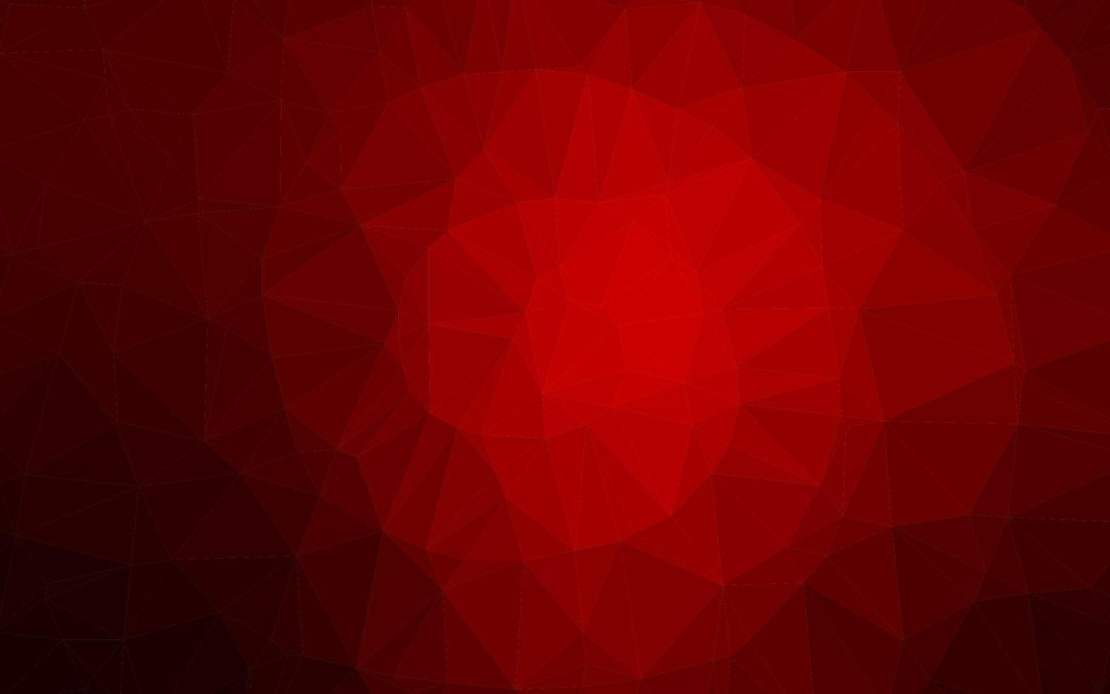 Light Red vector shining triangular background.