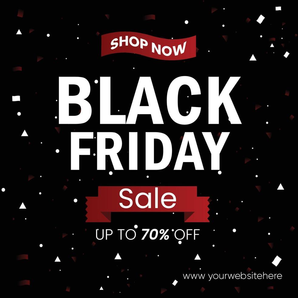 Black Friday Banner For Social Media Post vector