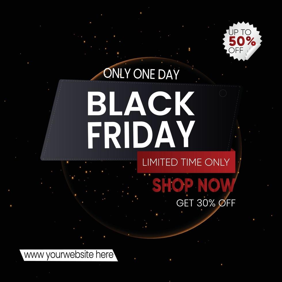 Black Friday Banner For Social Media Post vector