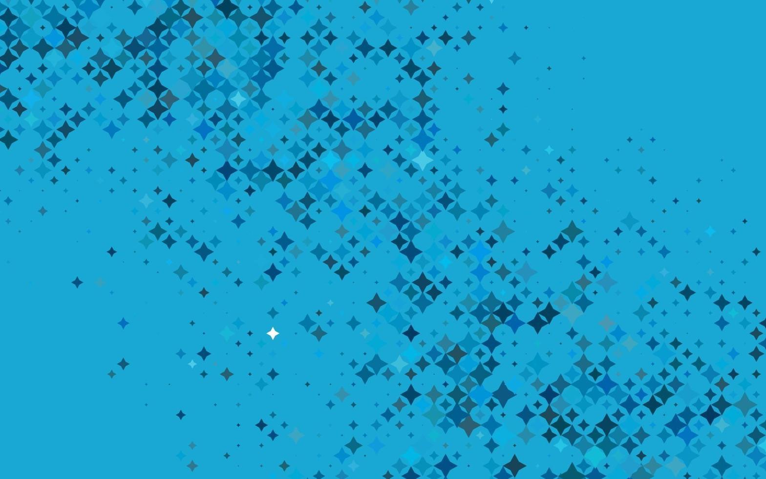 Light BLUE vector pattern with christmas stars.