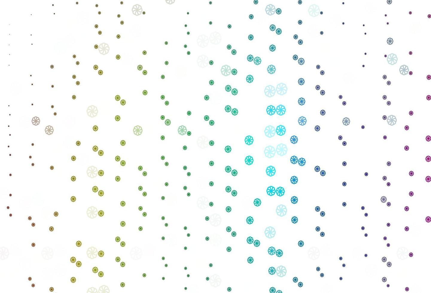 Light Multicolor, Rainbow vector cover with beautiful snowflakes.