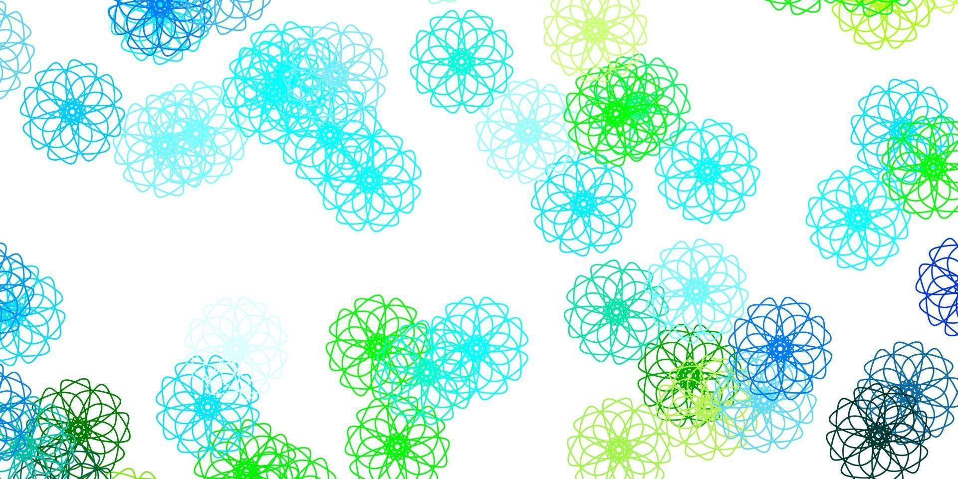 Light Blue, Green vector natural layout with flowers.