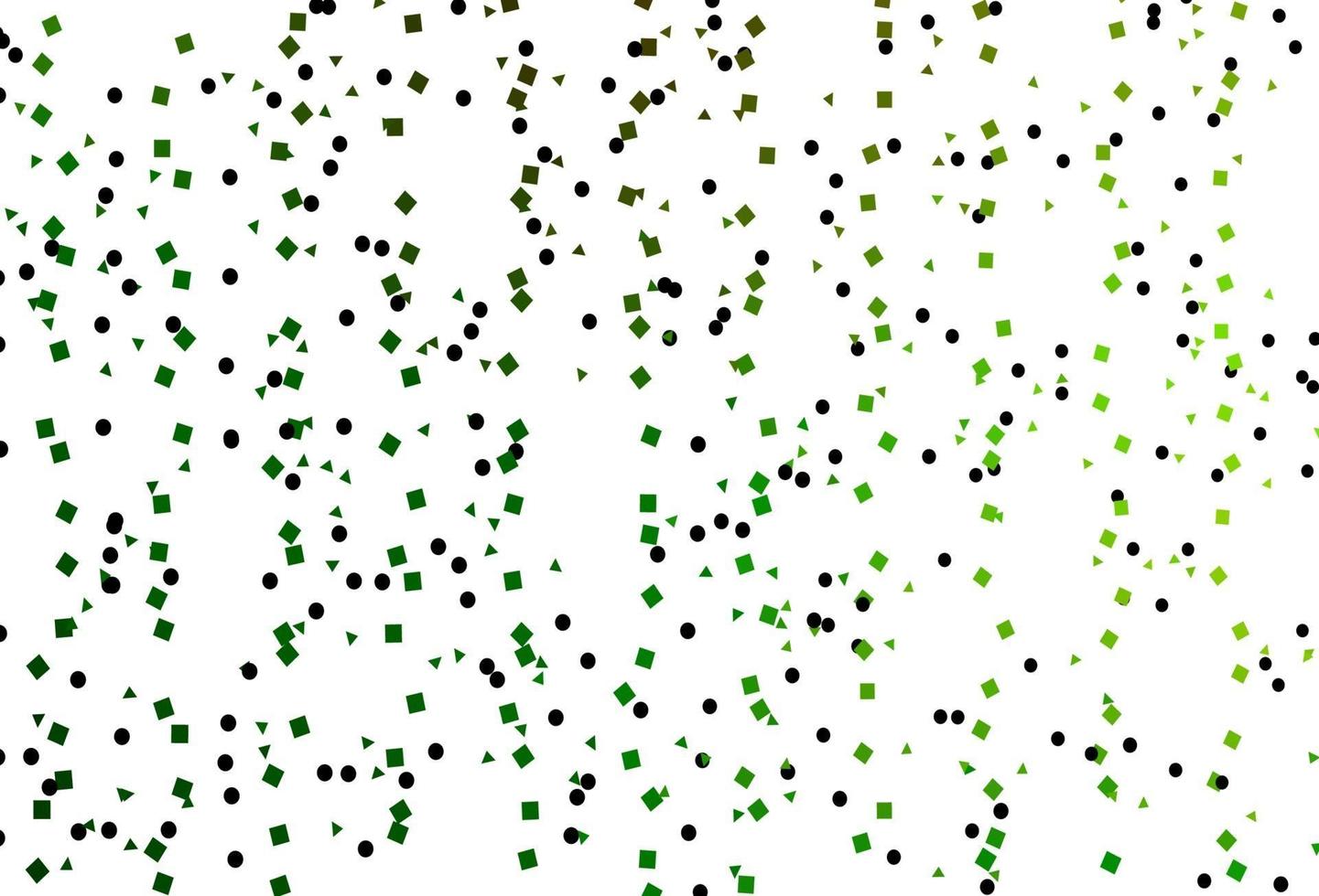 Telón de fondo de vector verde claro con líneas, círculos, rombos.