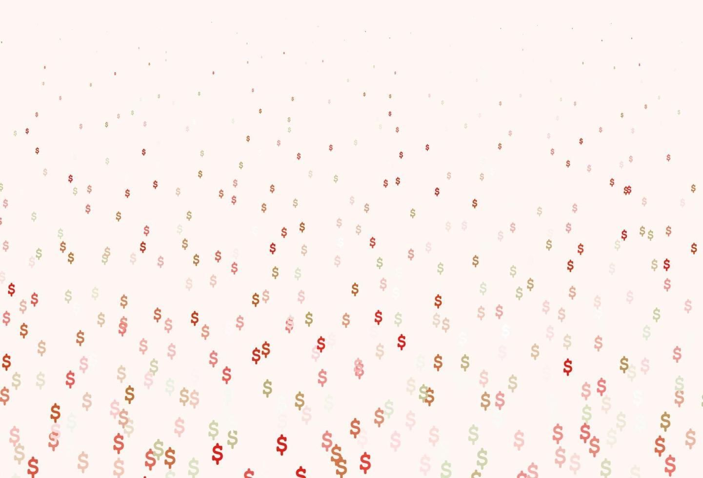 Light Green, Red vector pattern with Dollar.