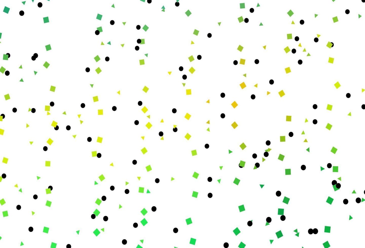 diseño de vector verde claro, amarillo con círculos, líneas, rectángulos.