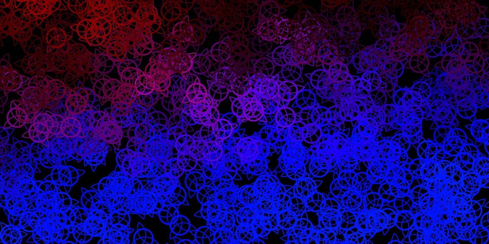 Dark Blue, Red vector background with occult symbols.