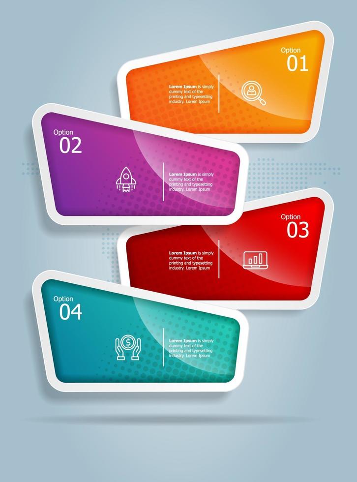 abstract tab bar vertical infographics presentation vector